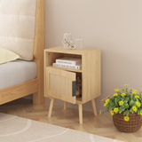 Engineered Wood Nightstand Oak