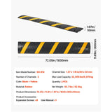6FT Rubber Speed Bump, 2 Pack, 2 Channel Heavy Duty Traffic Speed Hump