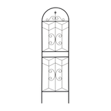 Black Metal Garden Trellis 71" x 19.7" Rustproof Iron Frame