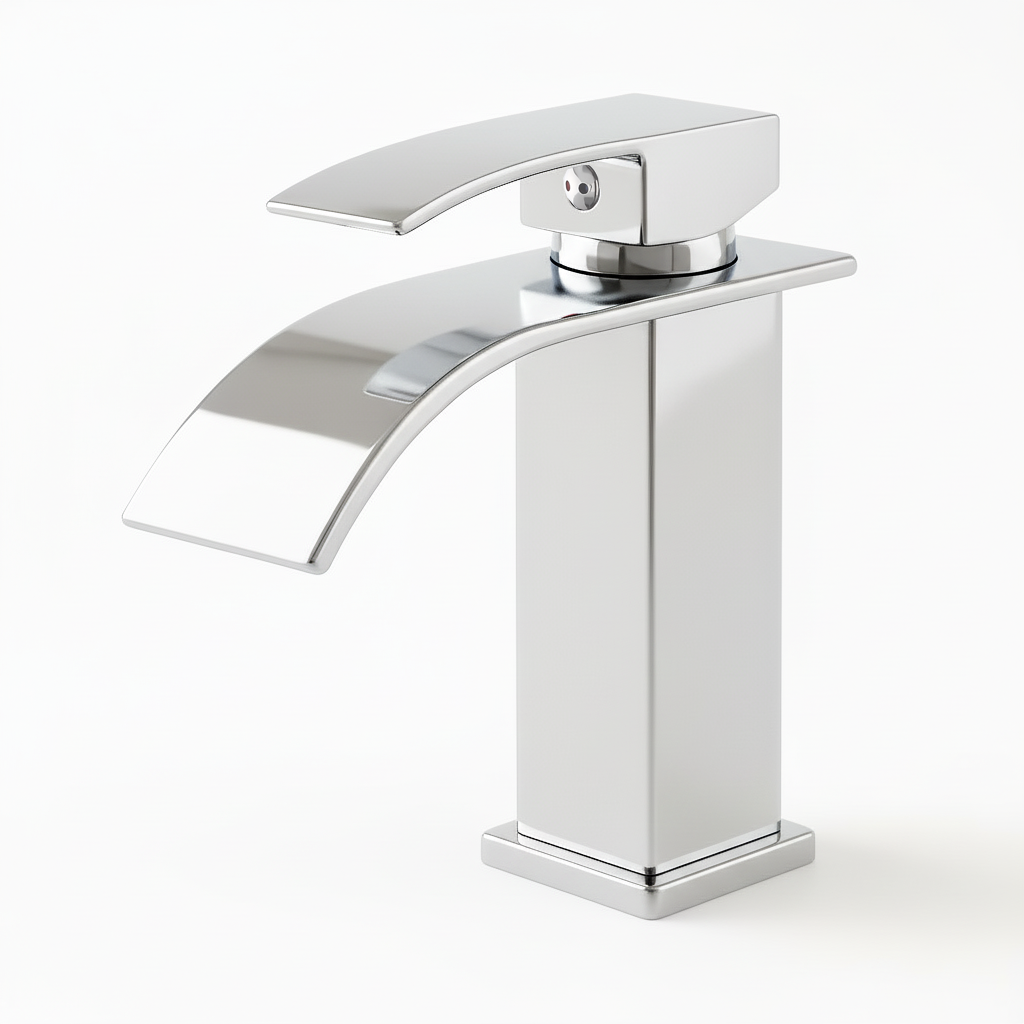 Single Handle Chrome Stainless Steel Bathroom Faucet