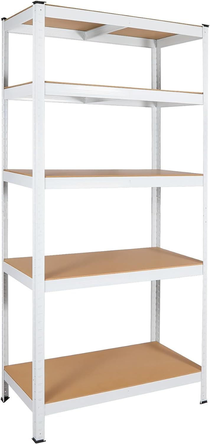 5 Tier Metal Shelving Unit 29"W x 12"D x 59"H Garage Storage