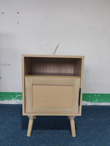 Engineered Wood Nightstand Oak