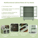 Mint Green Modern Wooden Storage Sideboard Cabinet 28"x15"x36