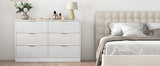 6-Drawer Engineered Wood Dresser White 47"