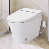 Smart Bidet Toilet Combo Dual Flush 1/1.28 GPF Foot Sensor