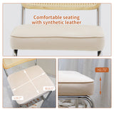 Set of 2 Fabric Dining Chair Champagne