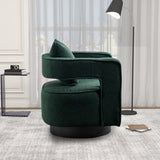 Boucle Accent Chair Swivel Green