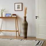 Hand-Woven PVC Rattan Floor Vase, 39.3 Inch Tall Decorative Vase
