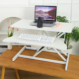 Engineered Wood Desk Adjustable White