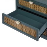 3 Drawer Cabinet, Natural rattan, American Furniture, Suitable for bedroom