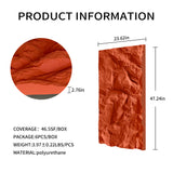 3D Faux Stone Wall Panels, 6 PCS PU Wainscoting Panel for Interior Wall Decor