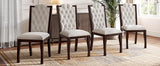 Solid Wood Dining Set Espresso