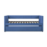 Daybed with Trundle Engineered Wood Blue
