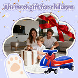 12V Kids ride on Electric Wiggle Car W/2-in-1 Smart Design,Controllable LED Ligh