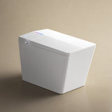 Square Smart Toilet with Built-in Tank for Modern Bathroom, Remote Control