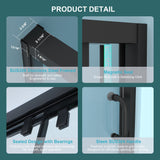 48"W× 76"H Triple Bypass Sliding Shower Door With 5/16 In. (8mm) Clear Glass