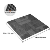 Carpet Tiles Reusable, 24"x 24"Carpet Squares With Padding Attached