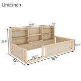 Twin Engineered Wood Platform Bed Natural