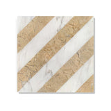 White Gold Marble Polished Waterjet Tile 12x12