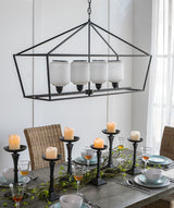 Industrial Iron Chandelier Hanging Light Fixture Kitchen Dining