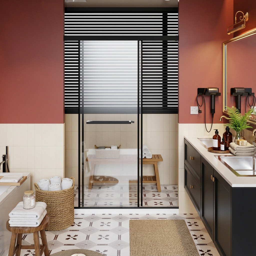 Frameless Shower Door 48x72 Inch, Aluminum Dual Sliding Doors