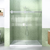 56-60"W x 72"H Frameless Sliding Shower Door Enclosure