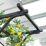 Outsunny 82'' Decorative Metal Garden Trellis Arch with Durable Steel Tubing & E