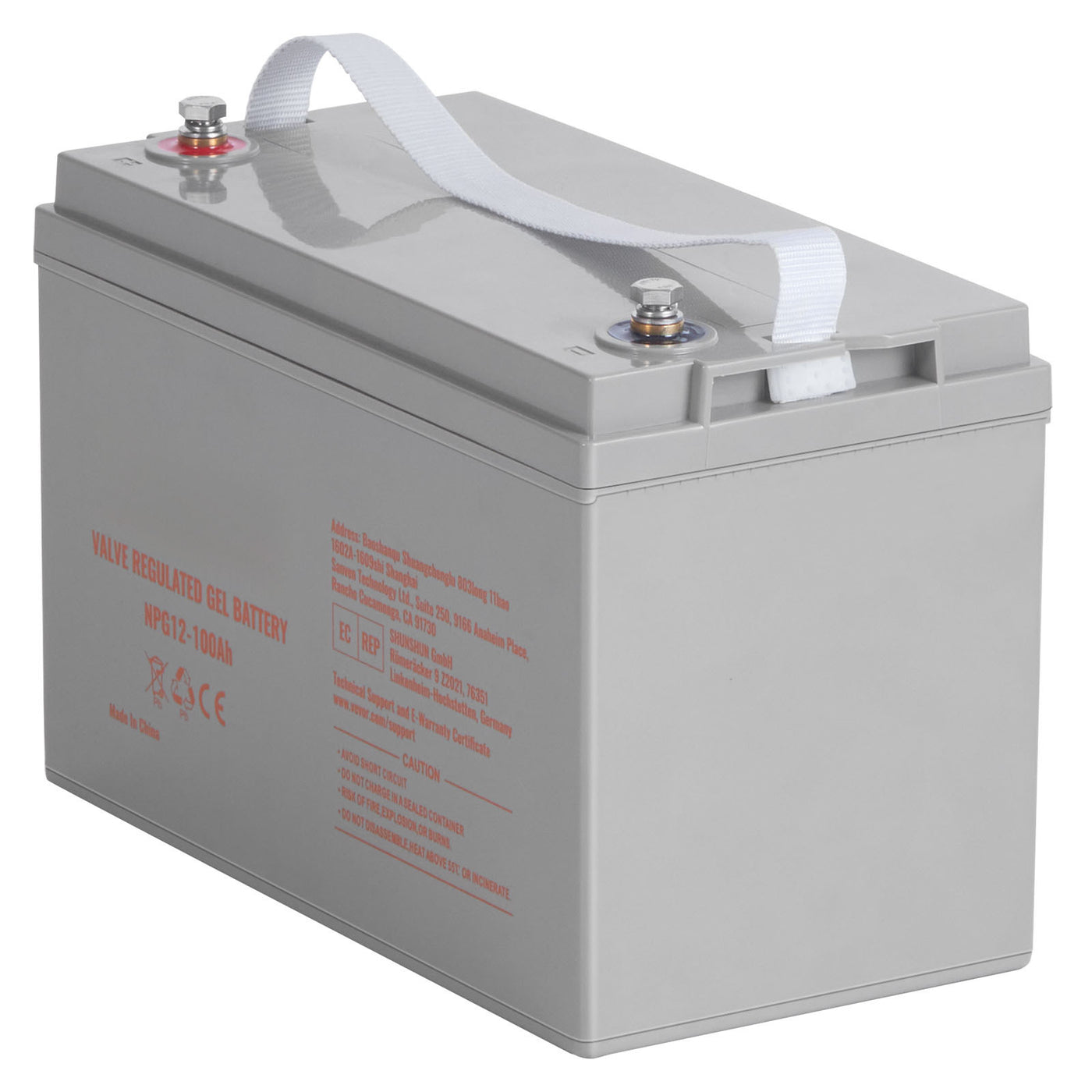 Deep Cycle AGM Battery, 12V 100AH, 800A, for RV Solar Marine Off-Grid UPS