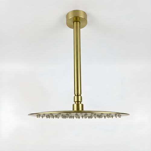 10" Brushed Gold Rain Shower Head 304 Stainless Steel