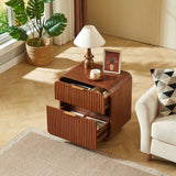 Engineered Wood Nightstand Walnut
