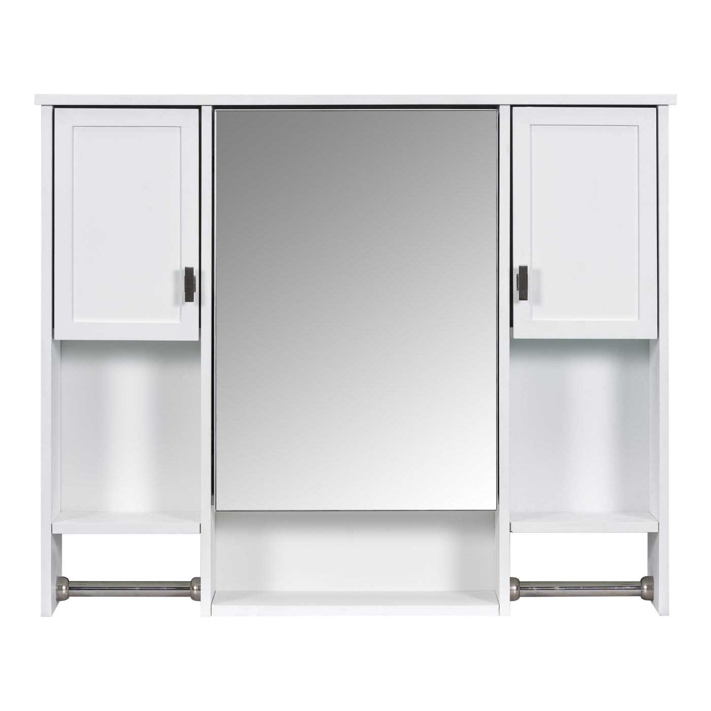 White Bathroom Medicine Cabinet Wall Mount Mirror 35x28
