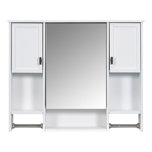 White Bathroom Medicine Cabinet Wall Mount Mirror 35x28