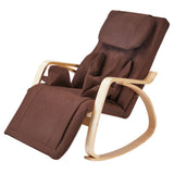 Brown Cotton Massage Rocking Chair with Air Pressure
