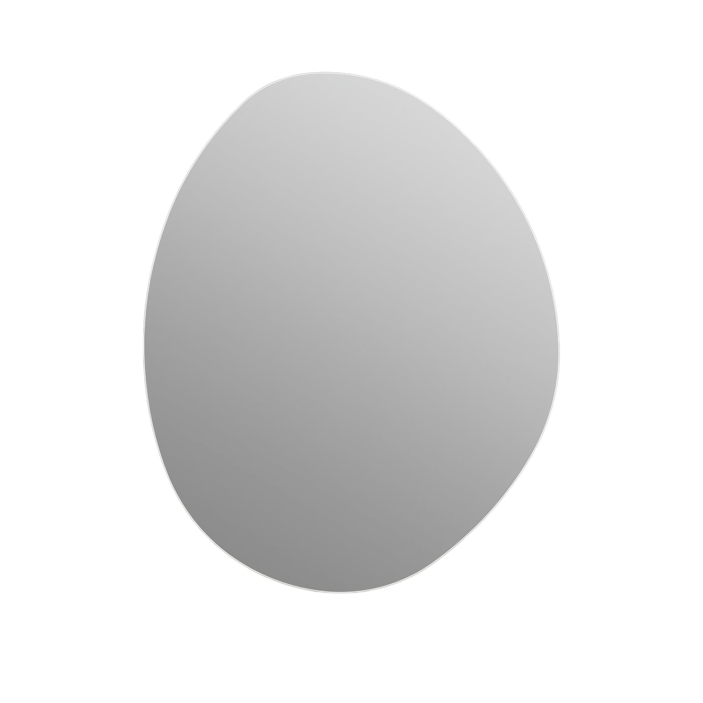 Modern Asymmetrical Bathroom Wall Mirror 40" x 32" Silver