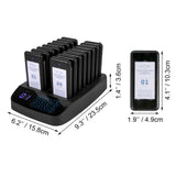 F101 Restaurant Pager System 16 Pagers, Max 98 Beepers Wireless Calling System