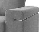 Light Gray Woven Fabric Arm Chair