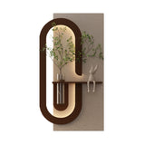 LED Sandstone Wall Decor 3D Art Sculpture with Plants