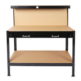 Steel Workbench Tool Storage Work Bench Workshop Tools Table W/Drawer