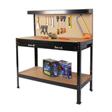 Steel Workbench Tool Storage Work Bench Workshop Tools Table W/Drawer