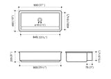 37"L x 19" W Farmhouse/Apron Front White Kitchen Sink