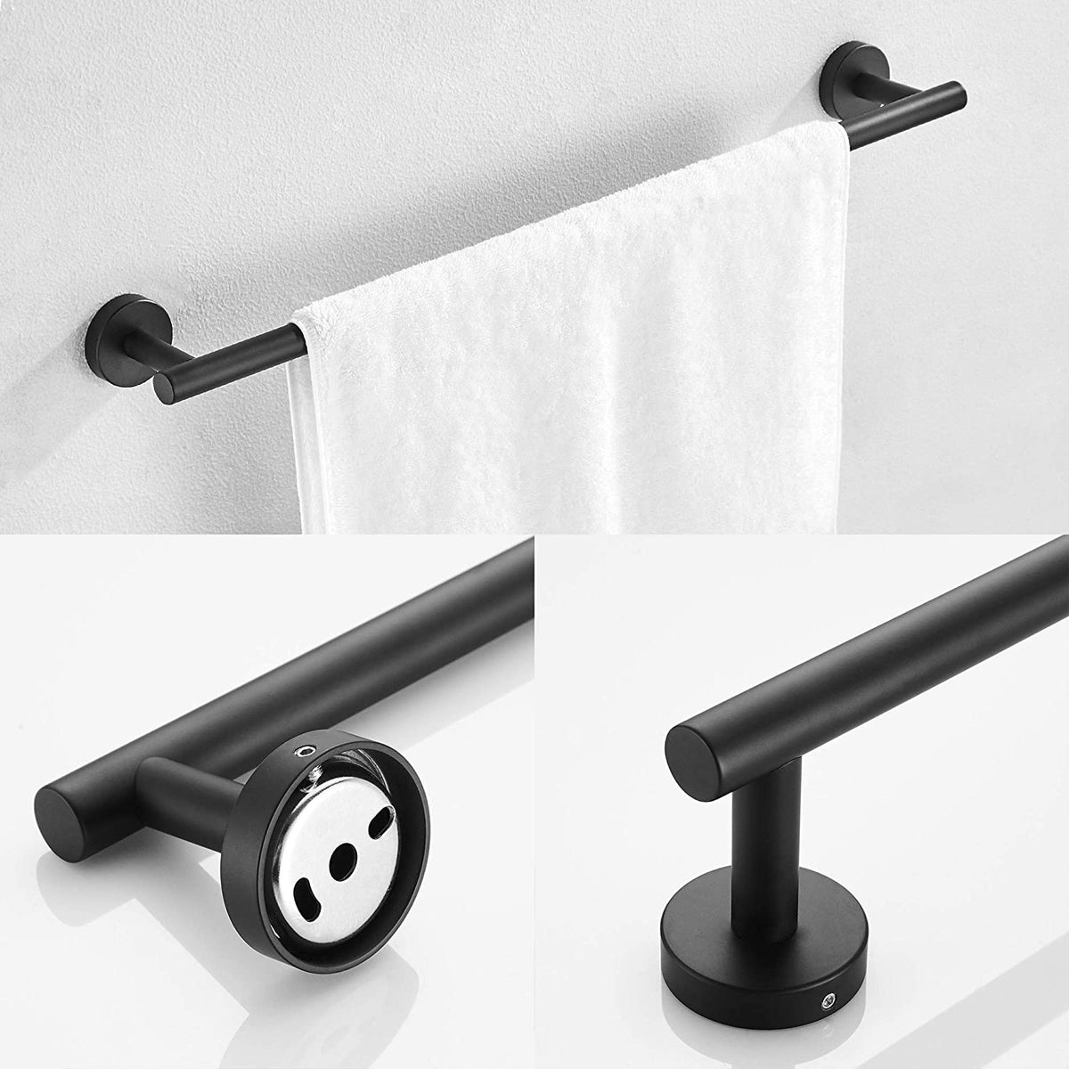 3-Pieces Bathroom Hardware Accessories Set - Towel Bar, Toilet Paper Holder