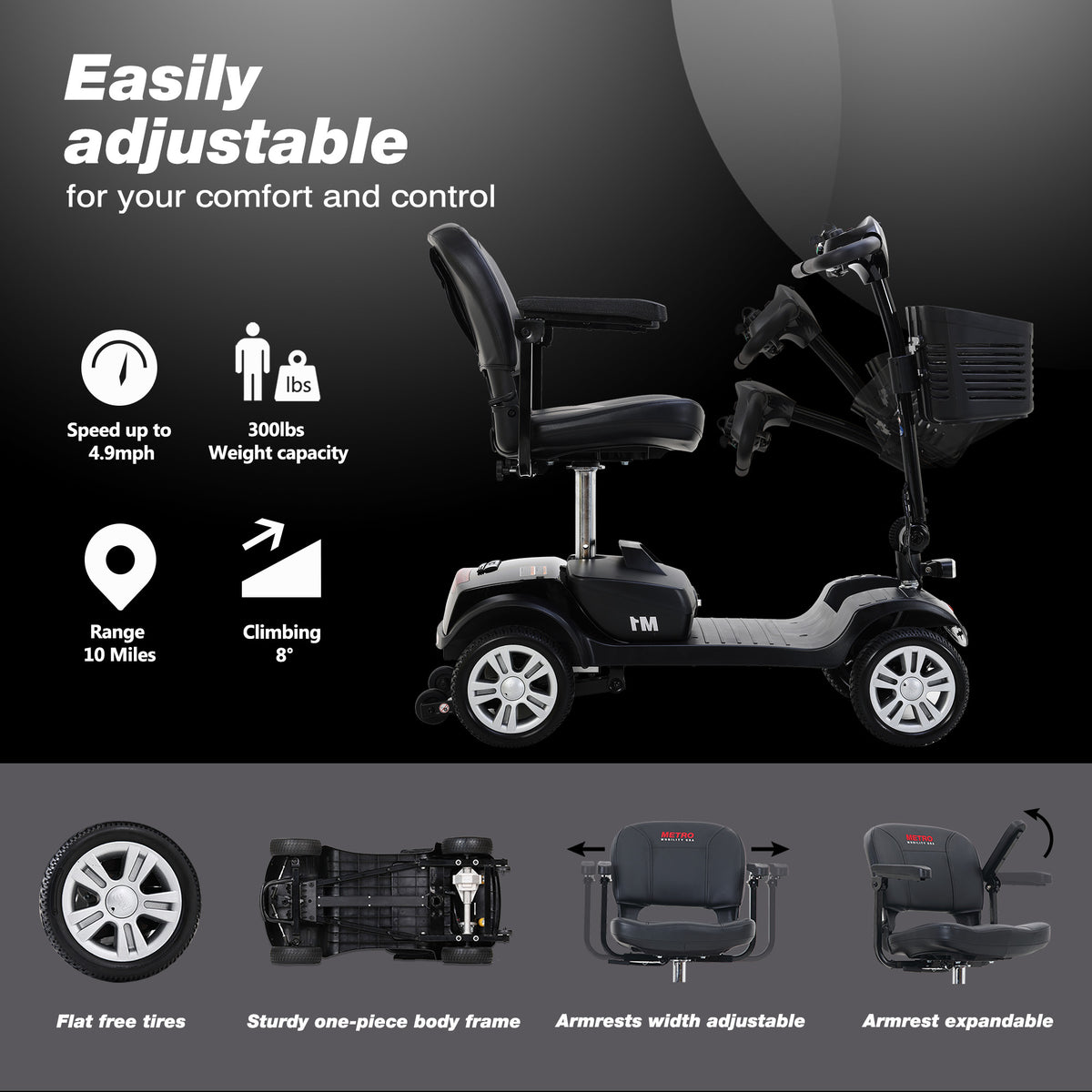 Mobility Scooter Black