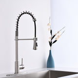 Commercial Modern Single Handle Spring High Arc Kitchen Faucet