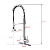 Commercial Modern Single Handle Spring High Arc Kitchen Faucet