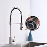 Commercial Modern Single Handle Spring High Arc Kitchen Faucet
