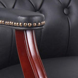 Leather Reception Guest Chairs W/Padded Seat