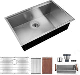32x19 Inch Kitchen Sink Stainless Steel Single Blow Workstation Underment
