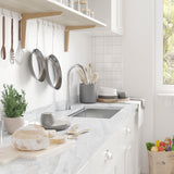 32x19 Inch Kitchen Sink Stainless Steel Single Blow Workstation Underment