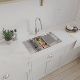 32x19 Inch Kitchen Sink Stainless Steel Single Blow Workstation Underment