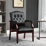 Leather Reception Guest Chairs W/Padded Seat